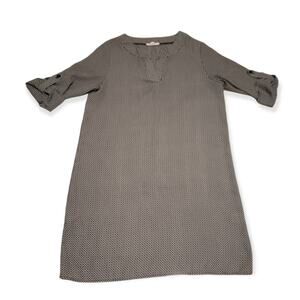 Freeway Black & White Box Design Pull Over3 Quarter Sleeve Dress - Size Medium